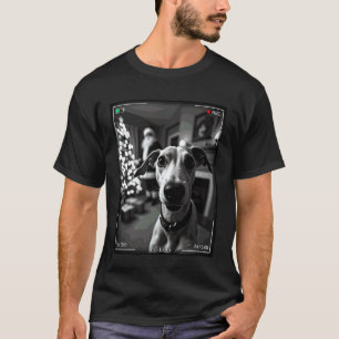 T-shirt Lévrier capture le Père Noël sur la caméra de Noël