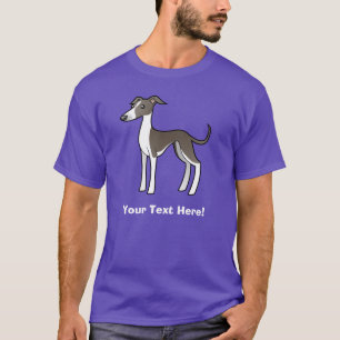 T-shirt Lévrier de bande dessinée/whippet/lévrier itali
