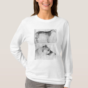 T-shirt Lévrier et tête d'un lévrier