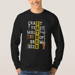 T-shirt Levure de Craft Malt Hop Brasser Bière Papa Brasse