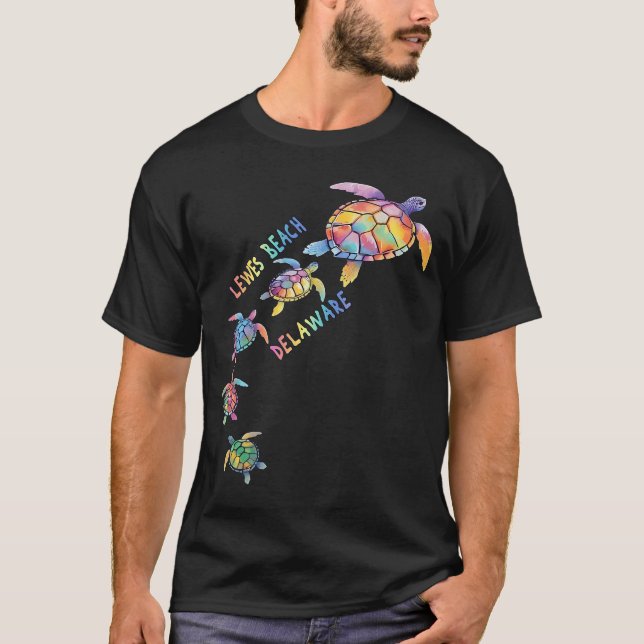 T-shirt Lewes Beach Delaware Sea Turtle Lover Beach Men Wo (Devant)