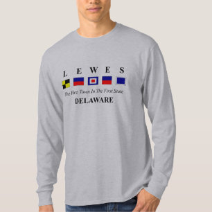 T-shirt Lewes, De 2 - orthographe nautique de drapeau