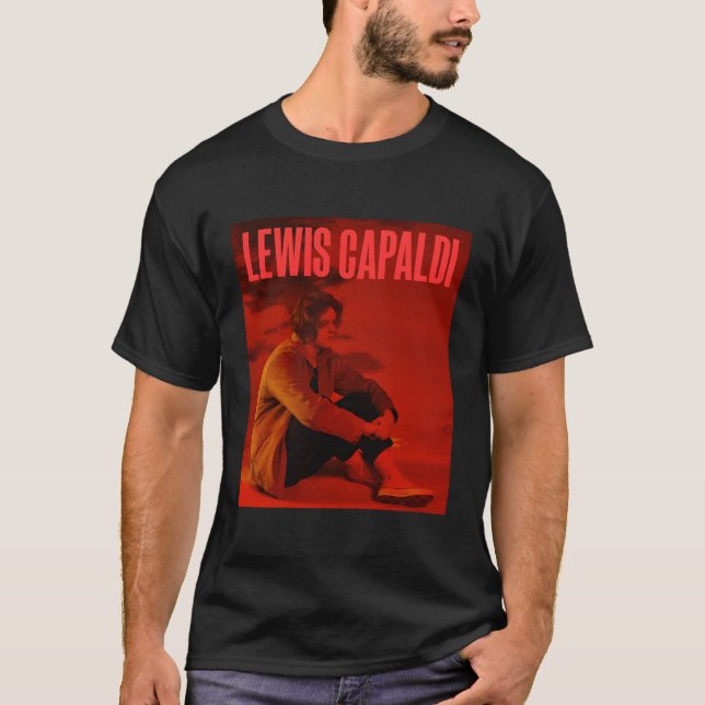 T-shirt Lewis Capaldi Â€"Couverture d'album Texte rouge (Devant)