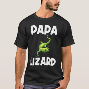 T-shirt Lézard Cool Pour Hommes Gecko Père Reptile Vert An