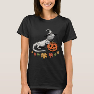 T-shirt Lézard d'Halloween avec Casquette Citrouille