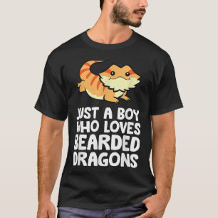 T-shirt Lézard Dragon Porté Juste Un Garçon Qui Aime Porté
