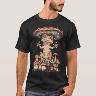 T-shirt Lézard Gecko à crête Cottagecore Champignon Esthét