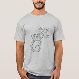T-shirt Lézard géométrique Gecko - Dessin animalier tribal