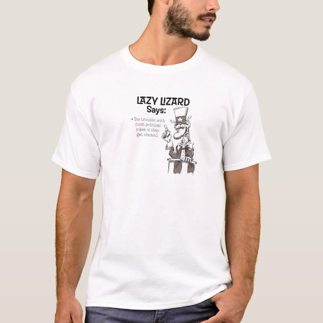 T-shirt Lézard paresseux - les plaisanteries obtiennent (Devant)