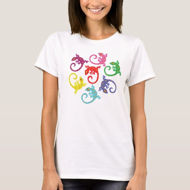 T-shirt Lézards colorés (Devant)