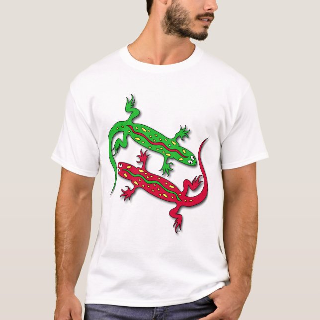 T-shirt Lézards de Gecko de danse (Devant)