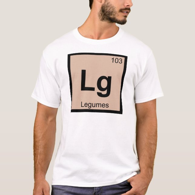 T-shirt Lg - Symbole de table périodique de chimie des lég (Devant)