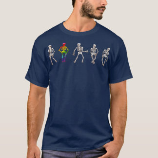 T-shirt LGB Party Dancing Skeletons Gay pride Halloween Co