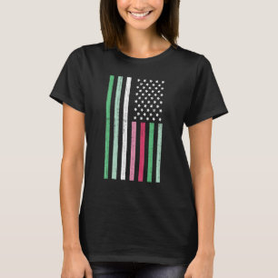T-shirt Lgbt Abrosexuality Us Flag American Pride Queer Ab