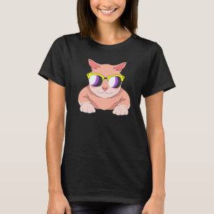 T-shirt Lgbt Agender Chat Lunettes de soleil Drapeau Non B