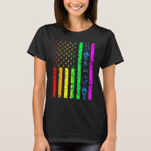 T-shirt Lgbt All Hail Gay pride Drapeau Satanic