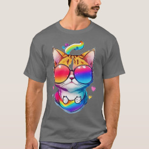 T-shirt LGBT Ally Cat Funny LGBTQ T Idée cadeau Ally Pride