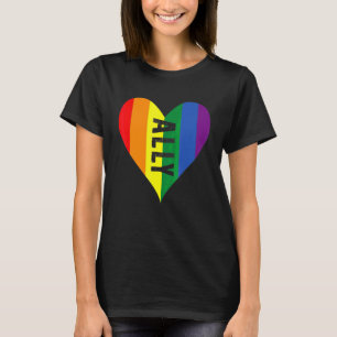 T-shirt Lgbt Ally Pride Gay Peace Homosexuel Lesbienne Plu