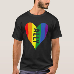 T-shirt Lgbt Ally Pride Gay Peace Homosexuel Lesbienne Plu