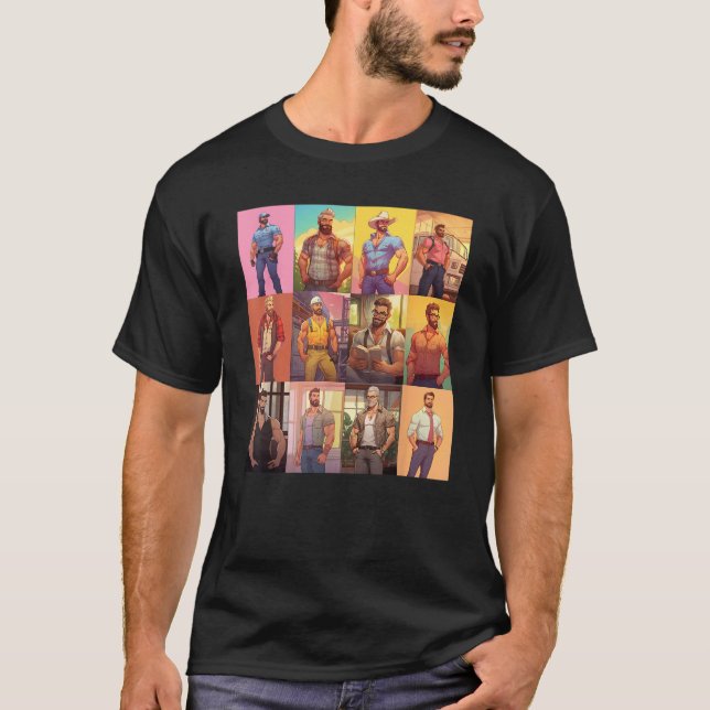 T-shirt LGBT Bear Dilf Mens Muscle Daddy Gay Bear Cub Jock (Devant)