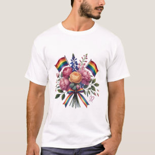 T-shirt Lgbt bouquet de fleurs