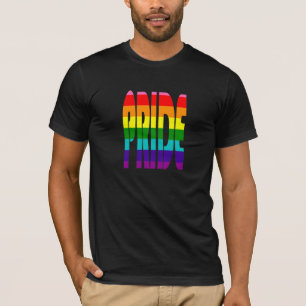T-shirt LGBT coloré Rainbow Text LGBTQ Gay pride Support