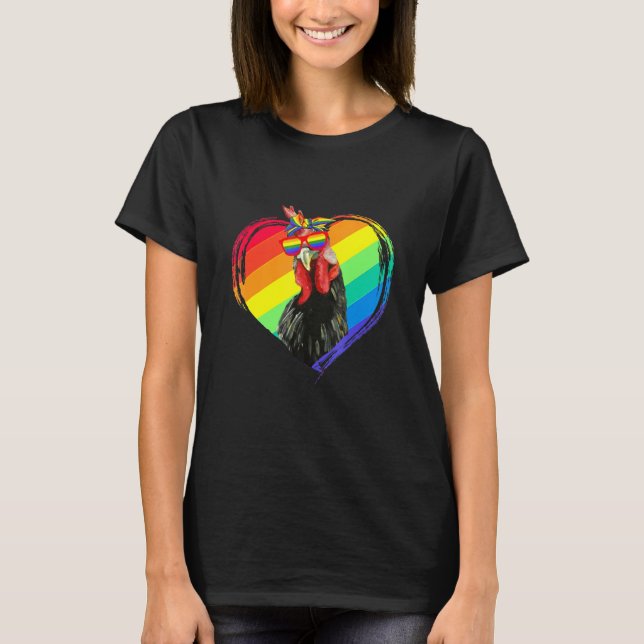 T-shirt Lgbt de poulet (Devant)