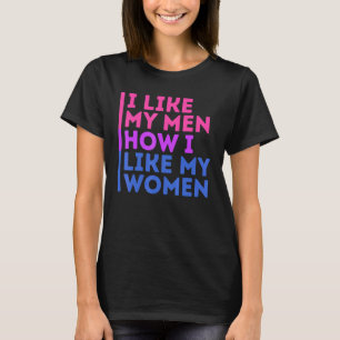T-shirt Lgbt Fierté J'Aime Mes Hommes Comment J'Aime Mes F
