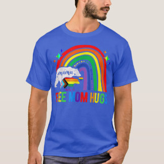 T-shirt LGBT Free Mom Hugues Mama Bear LGBT Pride Rainbow 