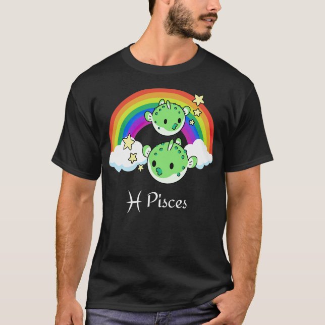 T-shirt LGBT Gay Lesbian Pride Pisces Horoscope Zodiac Ast (Devant)