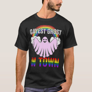 T-shirt LGBT Ghost Halloween Gay Costume Rainbow (1) -stan