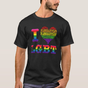 T-shirt Lgbt Love Coeur Des Coeurs Couple Lesbian Gay Outf