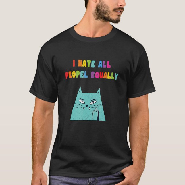 T-shirt Lgbt Misanthrophie Je Déteste Tous Les Gens Égalem (Devant)