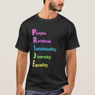 T-shirt Lgbt Mois Gay pride Rainbow Font Égalité