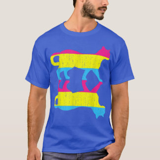 T-shirt LGBT Pan Fierté Pansexualité Drapeau Animal Animal