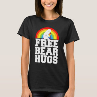 T-shirt LGBT Pride Free Bear Hugs Rainbow Support Human Ri