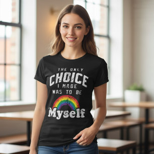 T-shirt LGBT Pride Gay Lesbian Rainbow Typographie moderne