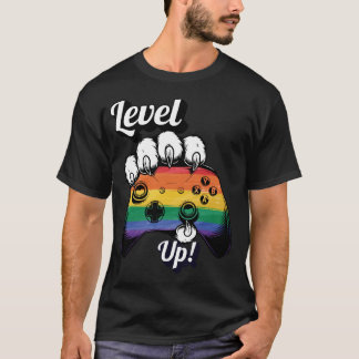T-shirt LGBT Pride Level Up Tiger Paw Controller Tee 2026