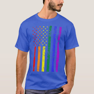 T-shirt LGBT Pride Mois US Drapeau LGBT Égalité Sensibilis