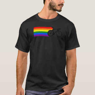T-shirt Lgbt Pride Rainbow Cyclist Vélo Vélo Vélo Lg