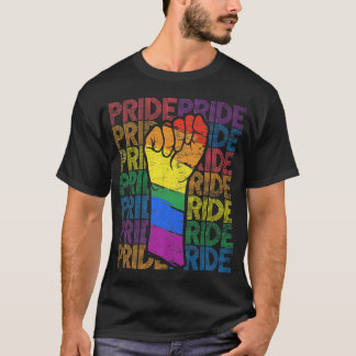 T-shirt LGBT Rainbow Flag Pride Fist Revolution Pride Mont