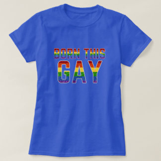 T-shirt LGBT Rainbow Parties scintillant Né Ce Gay