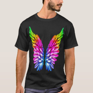 T-shirt LGBT Rainbow Wings Rainbow Gay Lesbian Pride Ange