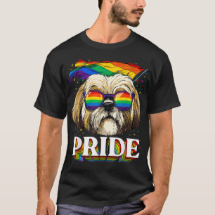 T-shirt LGBT Shih Tzu Gay pride LGBTQ Rainbow Flag Sunglas