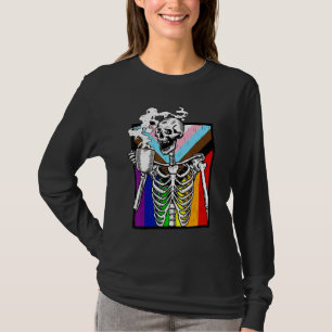 T-shirt Lgbt Skeleton Drink Coffee Gay Transger Lgbtq Prid