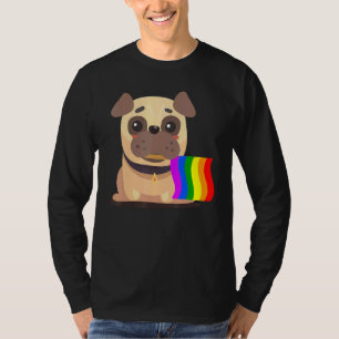 T-shirt Lgbt Support mignon Carlin Chien Rainbow Flag Prid