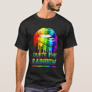 T-shirt LGBT Taste Rainbow Lips s Lesbian Human Gay pride