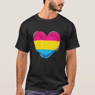 T-shirt Lgbt The Pansexual Flag Heart Proud Funny