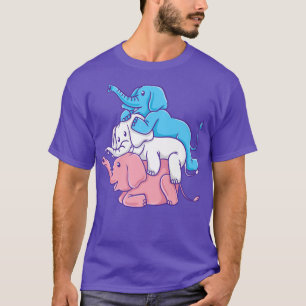 T-shirt LGBT Trans Pride Elephant Pile Transgenre 
