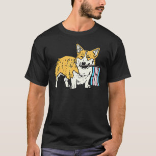 T-shirt Lgbt Welsh Corgi Mignon Drapeau Transgenre Couleur
